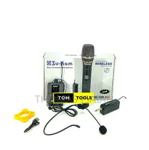 MX 100.3 Dual Wireless UHF Microphone System With Rechargeab
