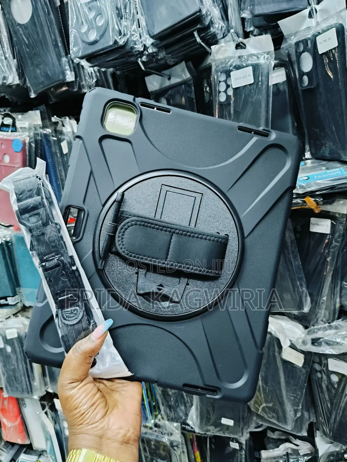 Samsung Tab S10 Ultra Rugged Shockproof Back Case With Stand
