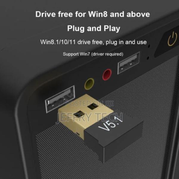 Bluetooth USB Drive V5.1 Mini Wireless Dongle Adapter PC Win - thumbnail 2