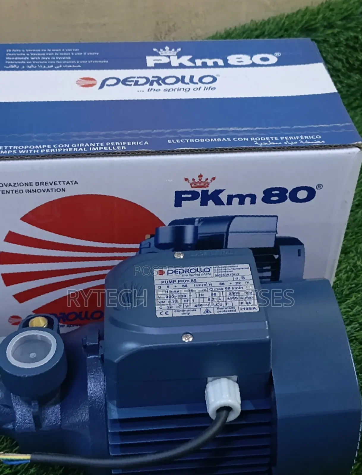 Pedroll 1 Hp Water Pump 70m Height