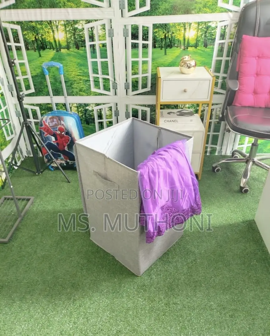 Cotton Laundry Basket With Cover
