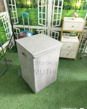 Cotton Laundry Basket With Cover