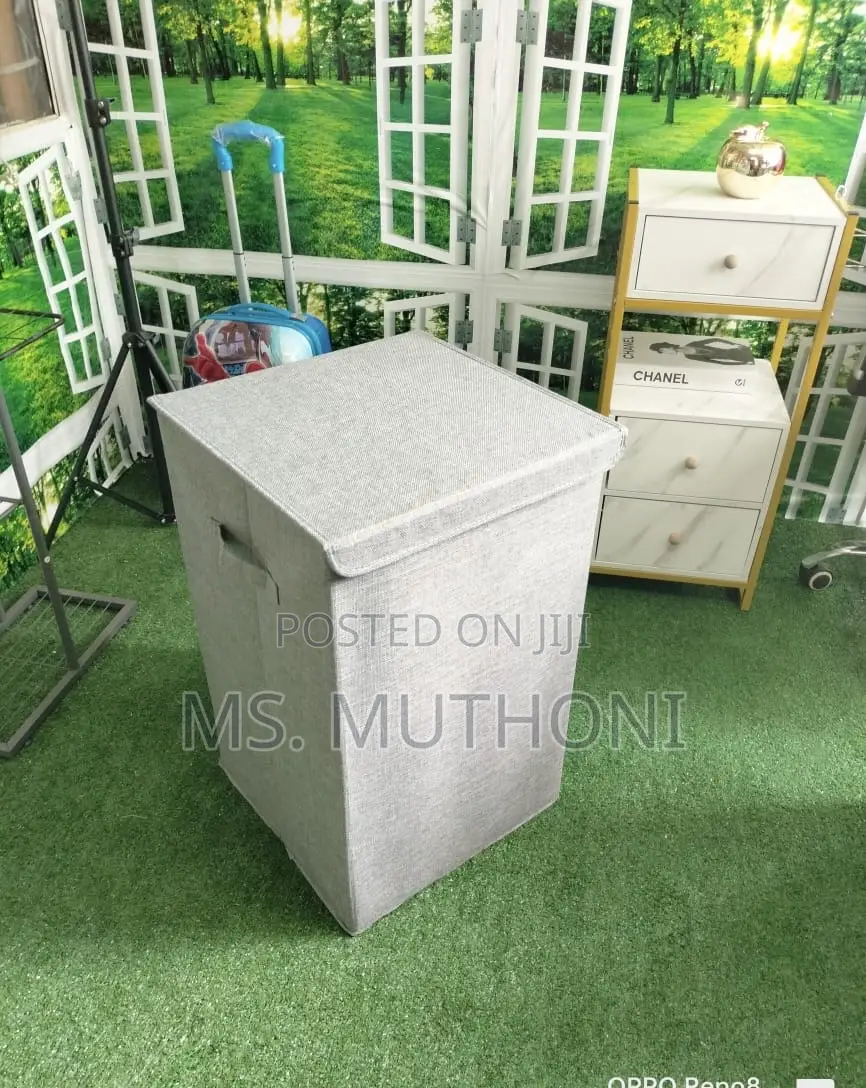 Cotton Laundry Basket With Cover