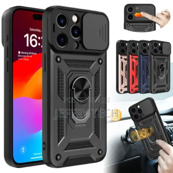 iPhone 14/15 Series Hard Case Slide Camera Lens Protective R