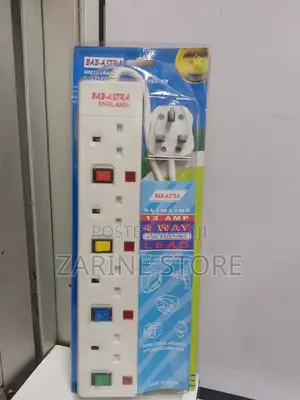13A 240V 4 Ways Power Extension Corded 3 Metres
