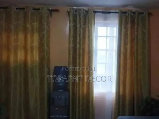 Yellow Eyelate Window Curtains and White Sheers - main view