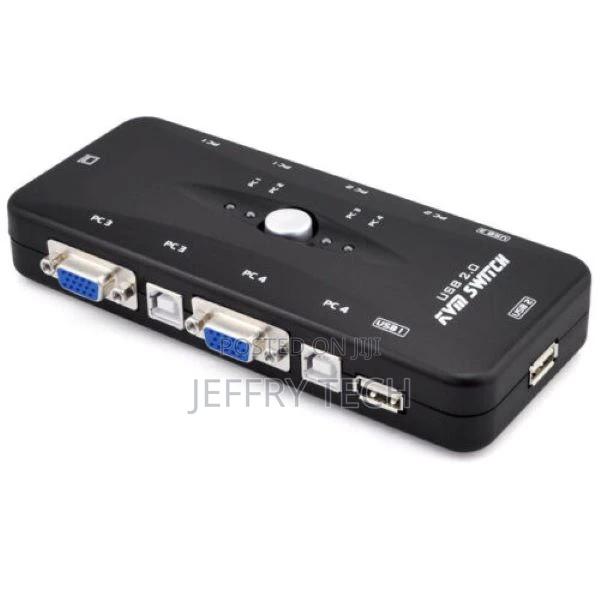 USB 2.0 KVM Switch 4 Port for Mouse Keyboard HUB VGA Monitor