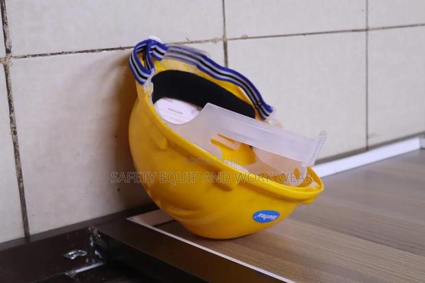 Vaultex Helmet Yellow With Adjustable Two Point Chin Strap - main view