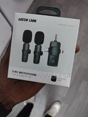 Green Lion 3 in 1 Wireless Microphone – Black - thumbnail 2