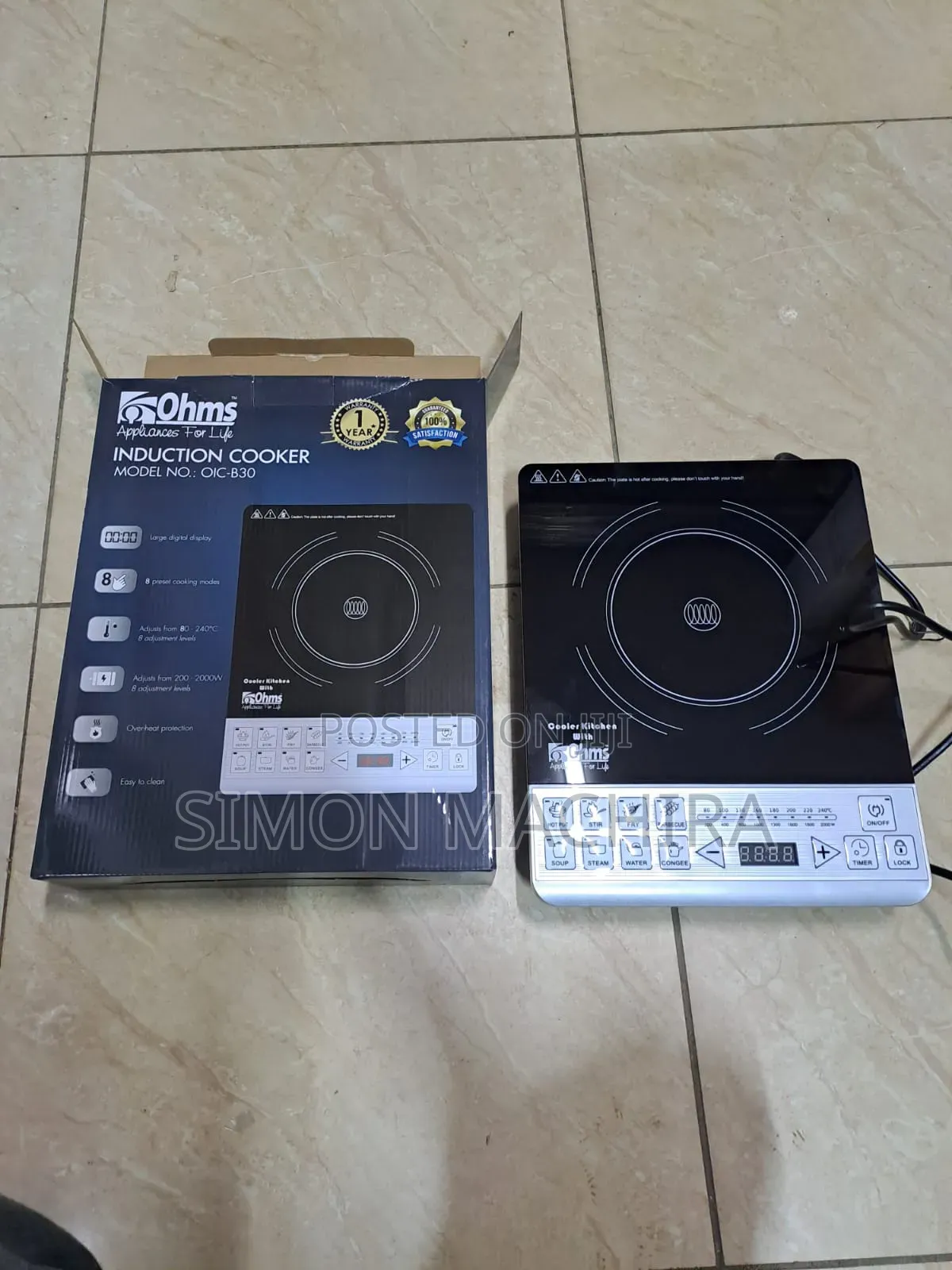 Ohms Single Plate Induction Cooker