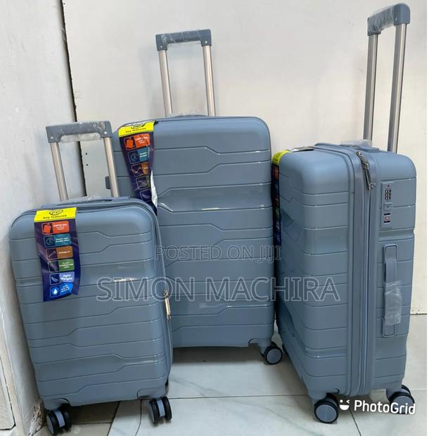Blue 3 in 1 Unbreakable PP Suitcases - thumbnail 2