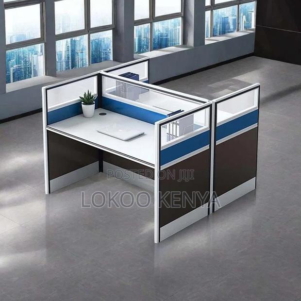 Office Workstation:2- Way Office Work Partition Desk - thumbnail 2