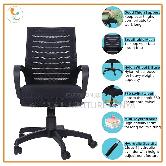 Office Chairs: Home Office Medium Back Mesh Chair
