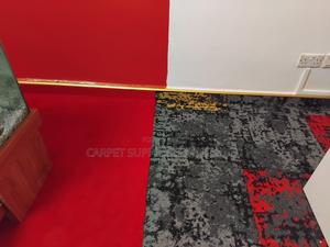 Red Office Waiting Lounge Carpet - main view