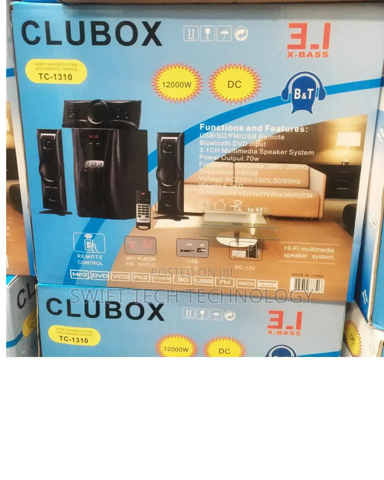 Woofer 3.1 Clubox Hometheater System