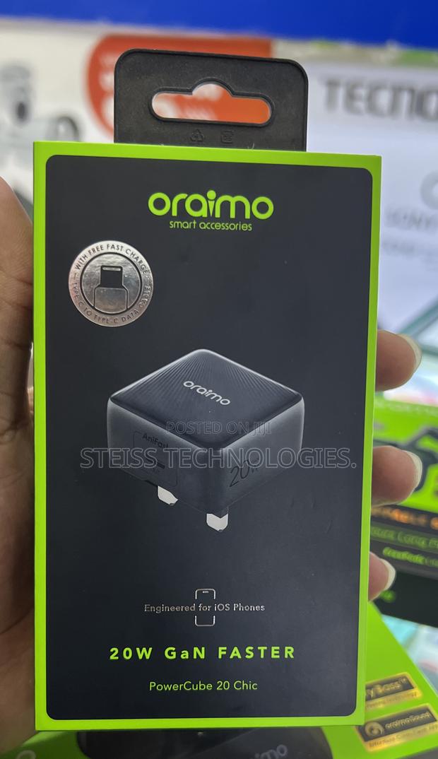 Oraimo 20W Gan FASTER USB-C to USB-C Charger