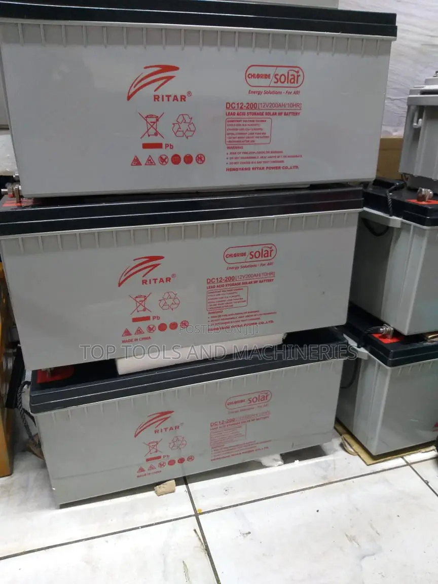 Ritar 12v200ah Maintenance Free Solar Backup Battery