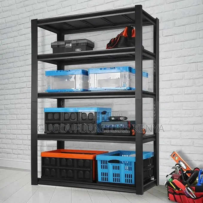 Cabinets: 5-Tier Large Metallic Shelving Utility Rack