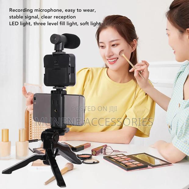 Smartphone Video Making Mic Remote Kit LED Light Stand - thumbnail 2