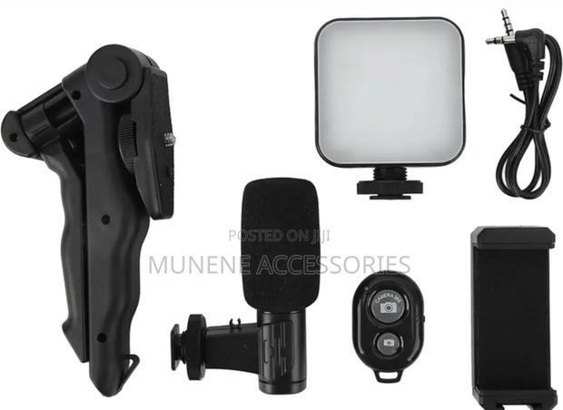 Smartphone Video Making Mic Remote Kit LED Light Stand - thumbnail 4
