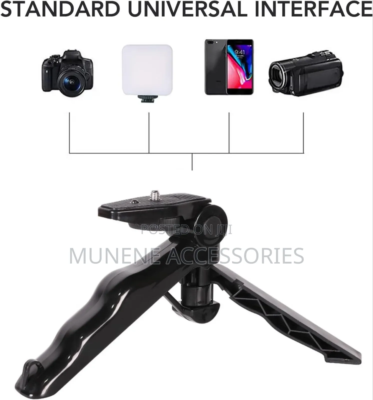 Smartphone Video Making Mic Remote Kit LED Light Stand