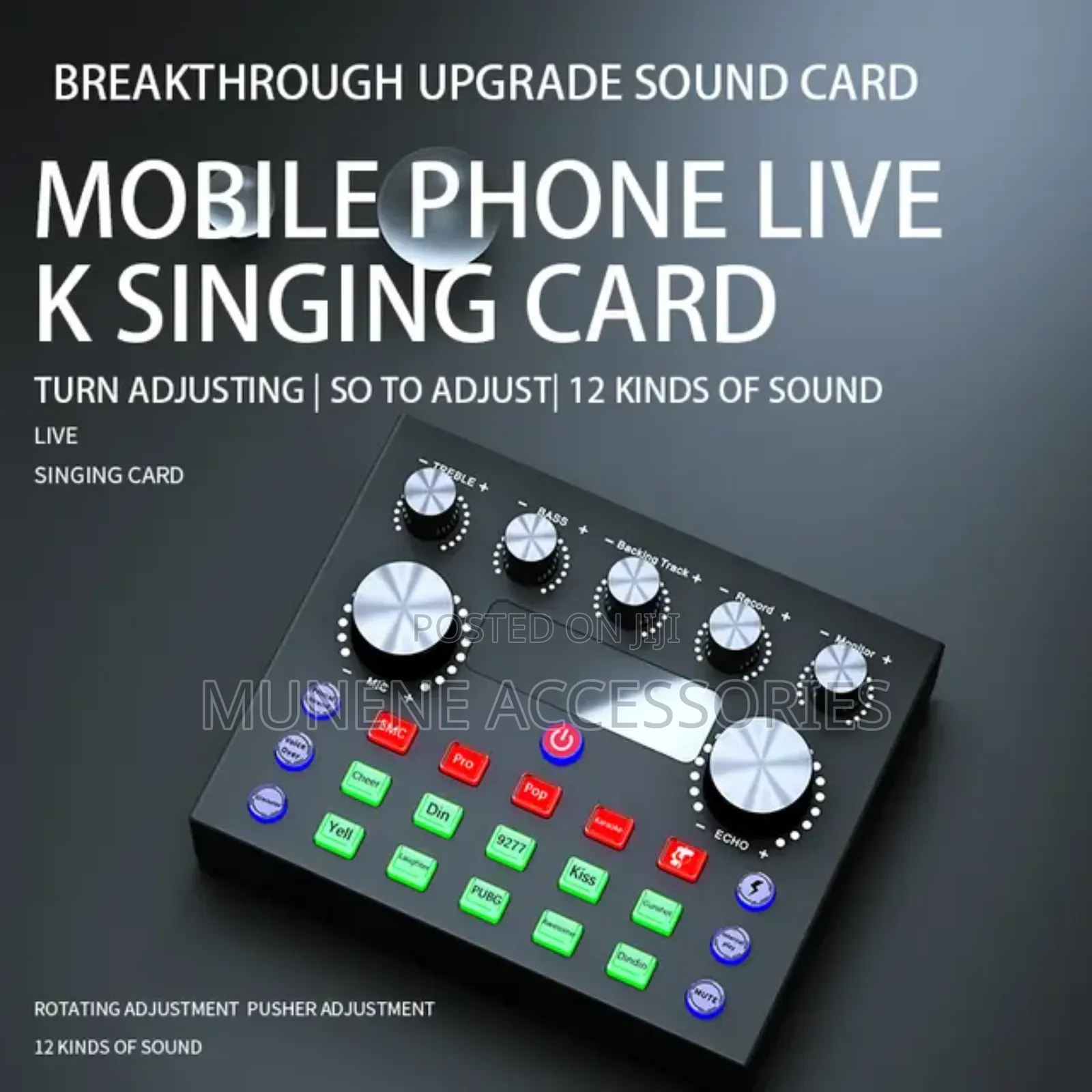 V8S Rechargeable Sound Card For Bm800 Condenser Mic Type C