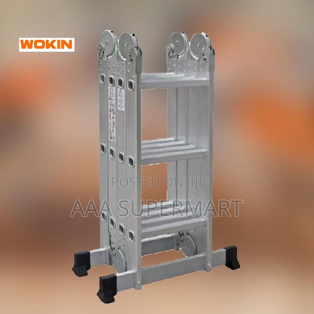 Wokin 682643 Foldable Aluminium Ladder 4X3 (Max Height 3.5M)