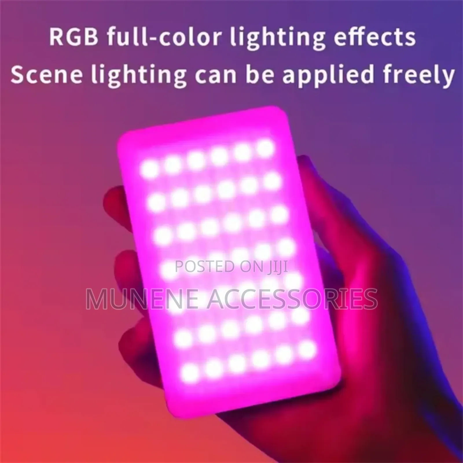 RGB Rechargable LED Video Light for Smartphone and Camera