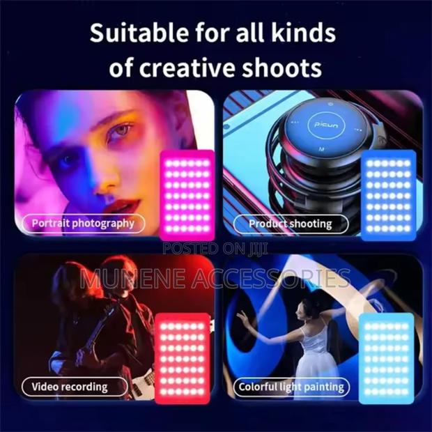 RGB Rechargable LED Video Light for Smartphone and Camera - thumbnail 3