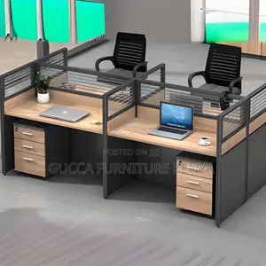 Workstation: Four Way Rectangular Modular Office Workstation