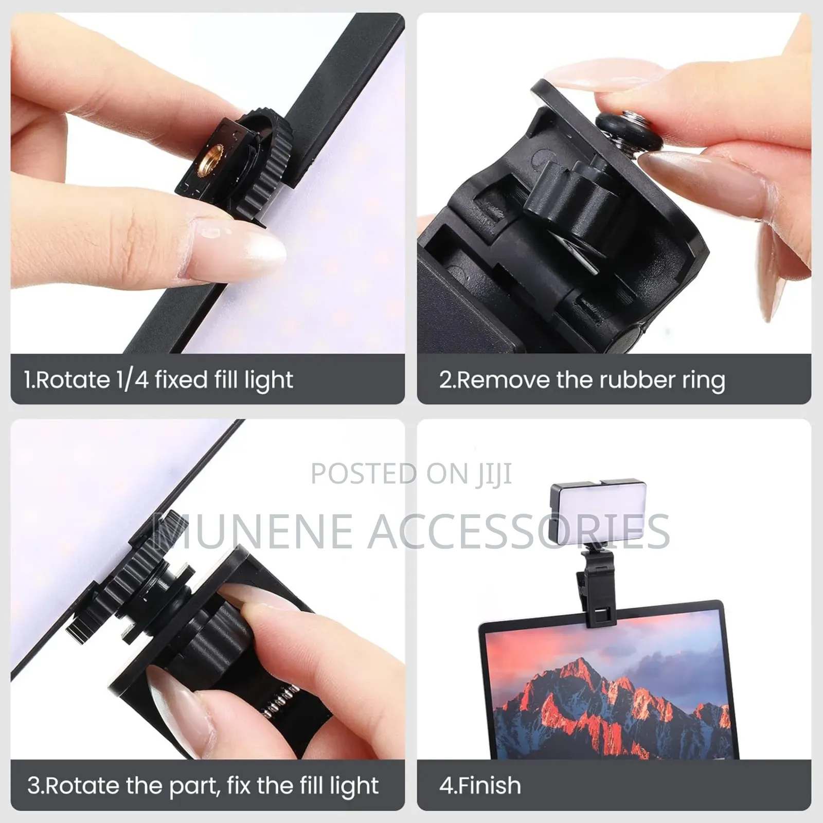 RGB Rechargable LED Video Light for Smartphone and Camera