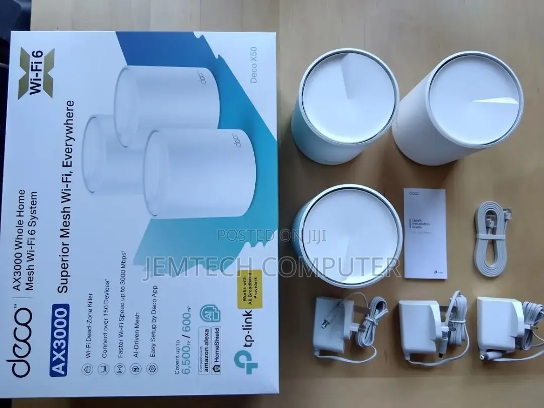 Tp-Link Deco X50 Ax3000 Whole Home Mesh Wifi 6 System (3 Pac