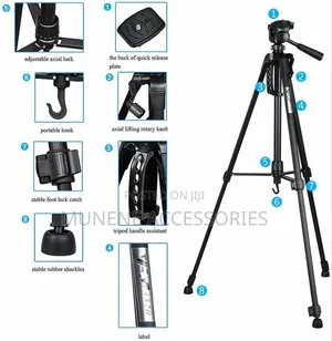 WT 3520 Heavy Duty Tripod STAND for DSLR AND PHONE