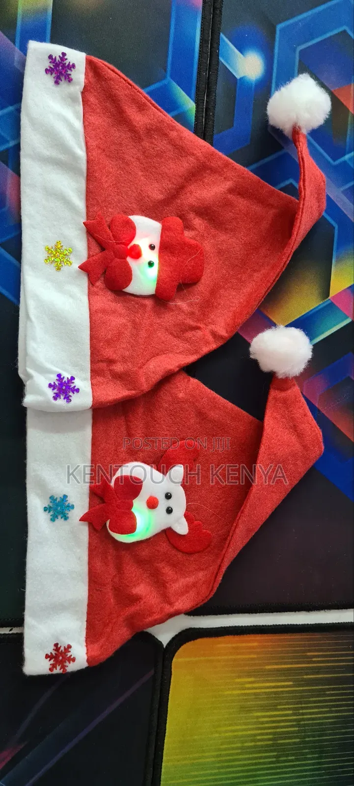 Santa Lights Christmas Hats for Kids and Adults