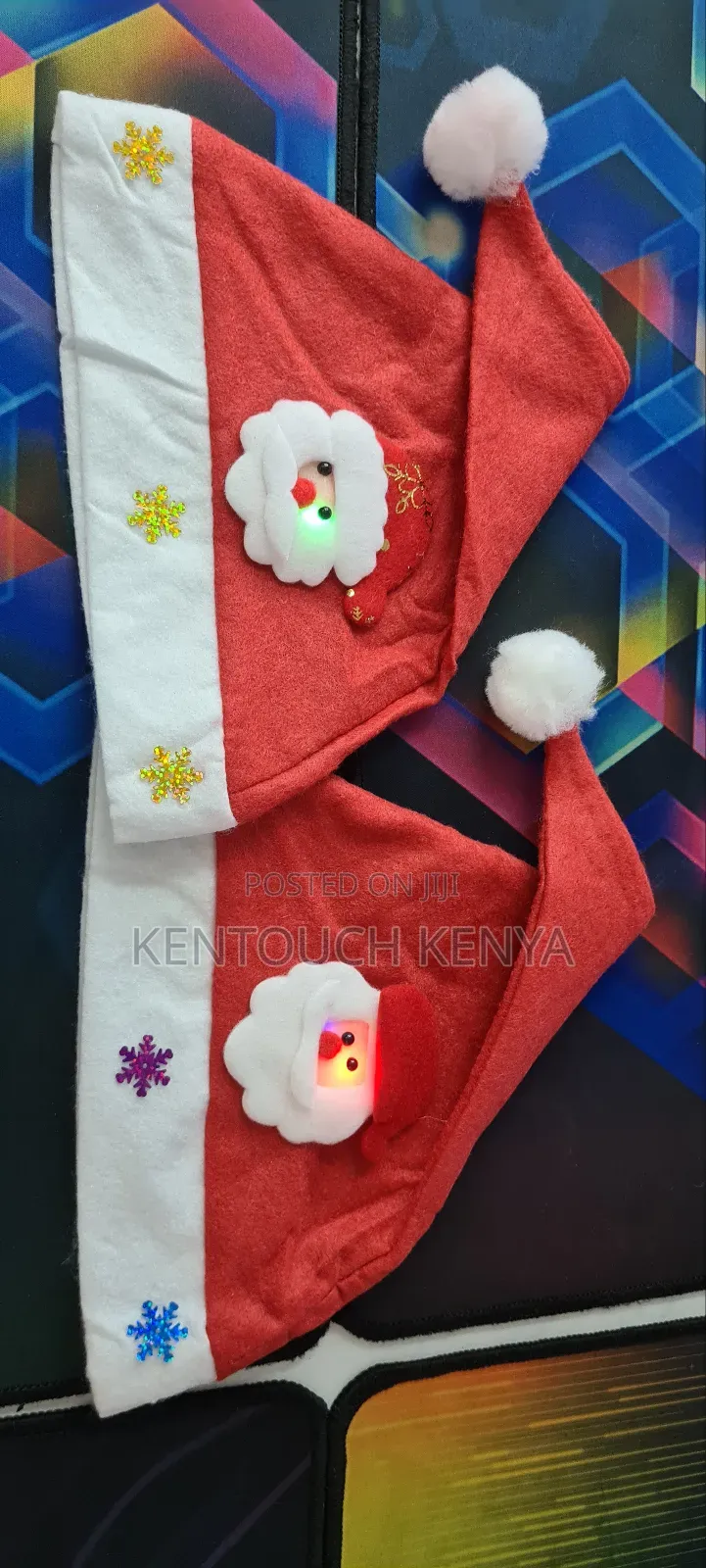 Santa Lights Christmas Hats for Kids and Adults