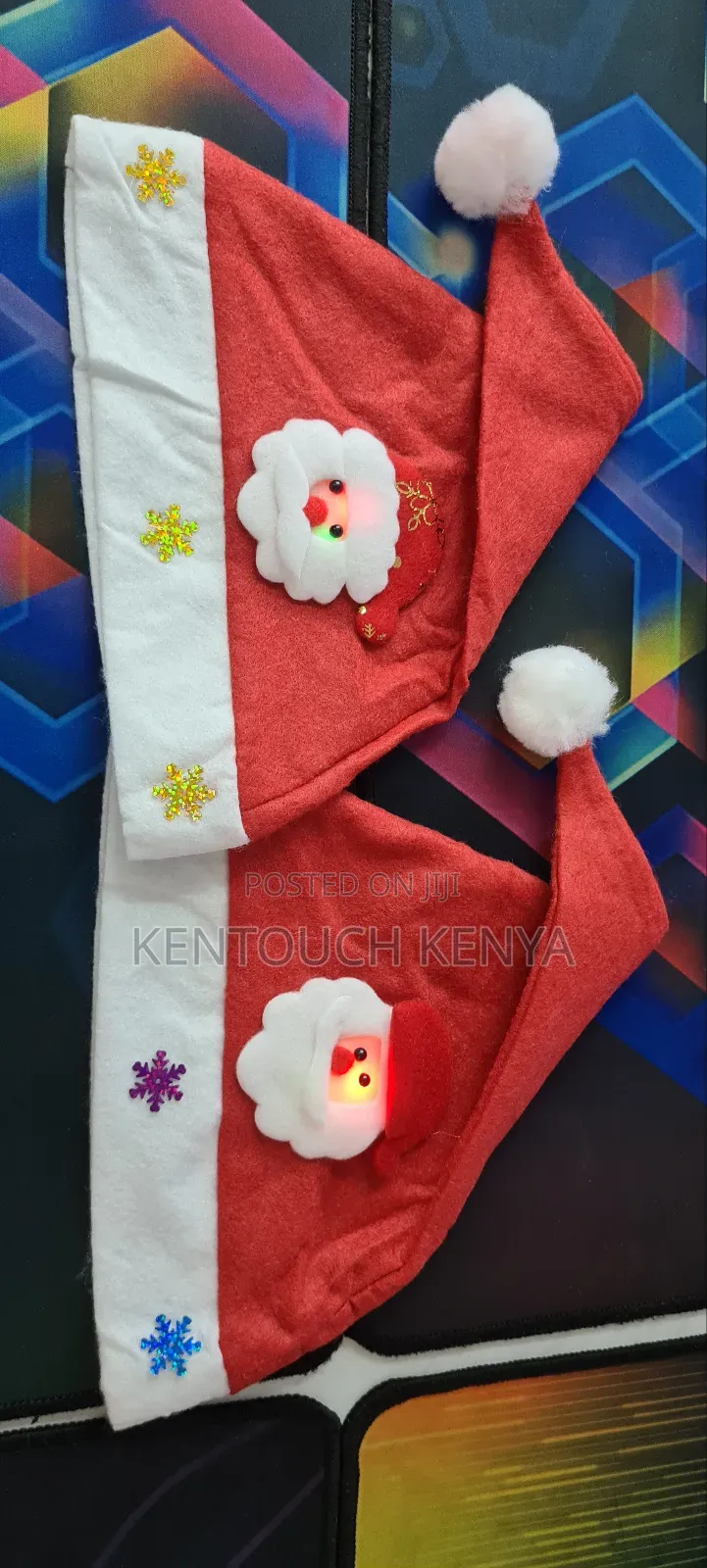 Santa Lights Christmas Hats for Kids and Adults
