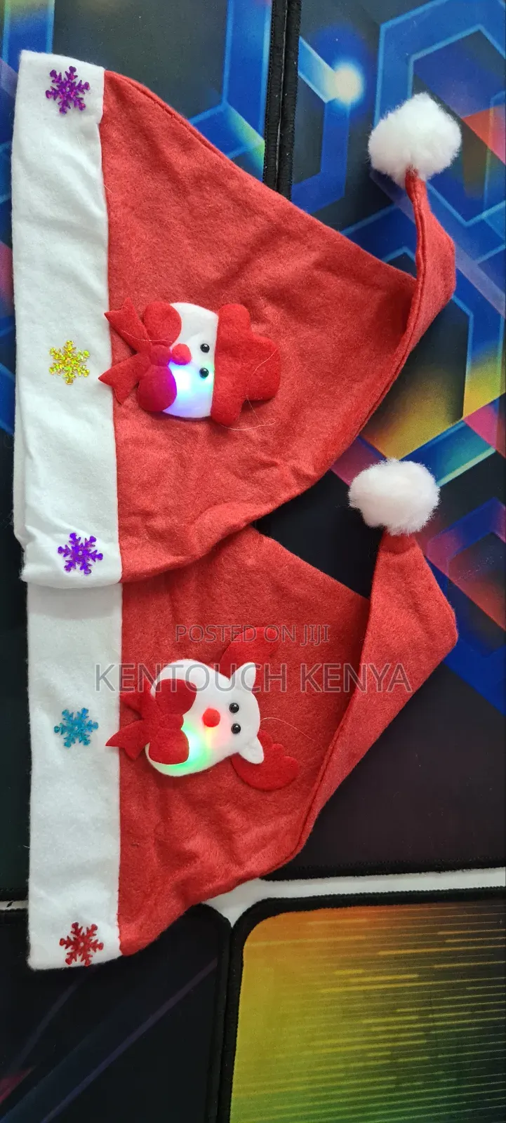 Santa Lights Christmas Hats for Kids and Adults
