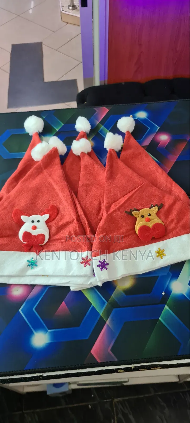 Santa Lights Christmas Hats for Kids and Adults