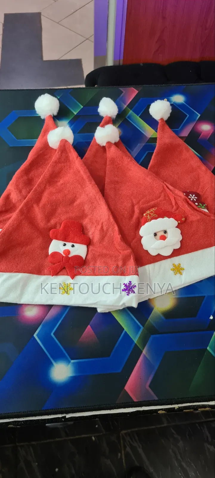 Santa Lights Christmas Hats for Kids and Adults