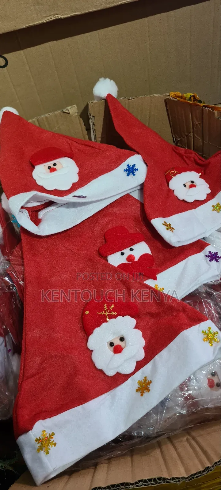 Santa Lights Christmas Hats for Kids and Adults
