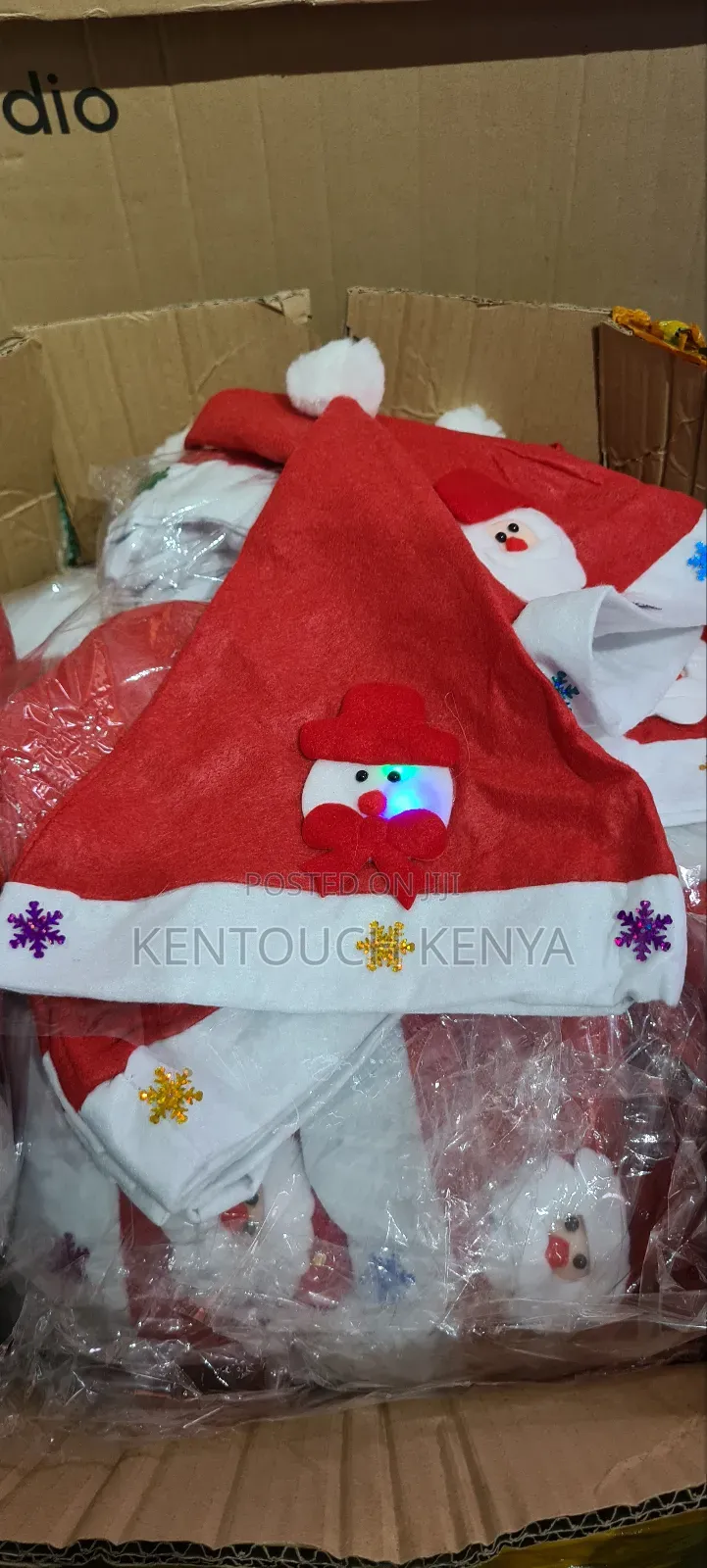 Santa Lights Christmas Hats for Kids and Adults