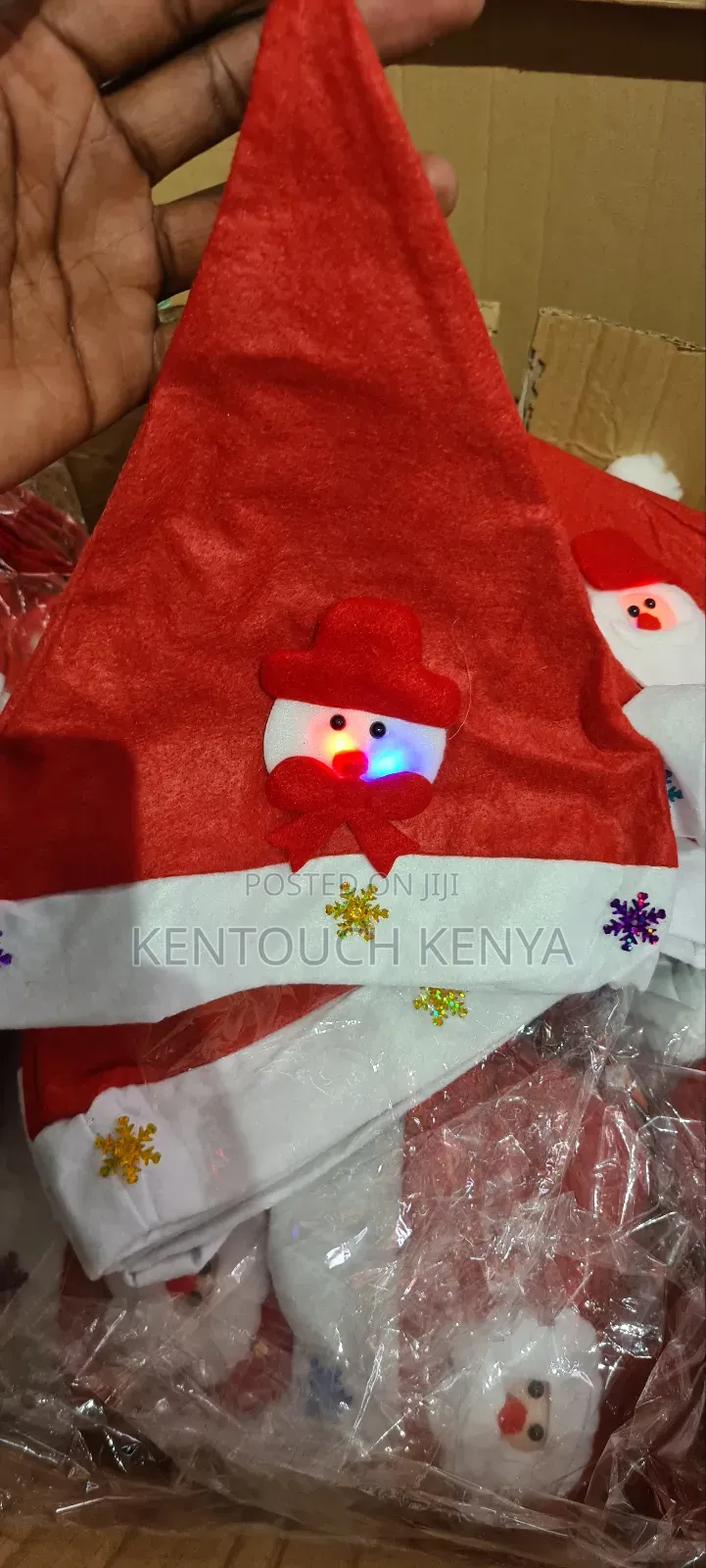 Santa Lights Christmas Hats for Kids and Adults