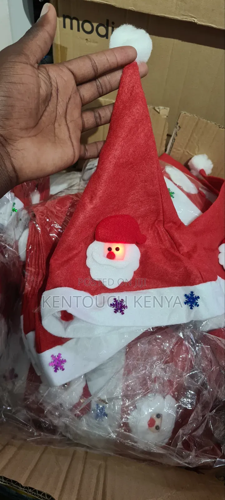 Santa Lights Christmas Hats for Kids and Adults