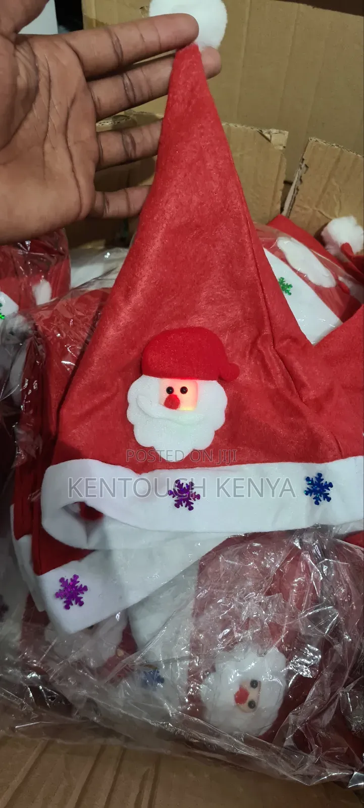 Santa Lights Christmas Hats for Kids and Adults