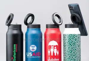 Thermal Flask With a Phone Holder