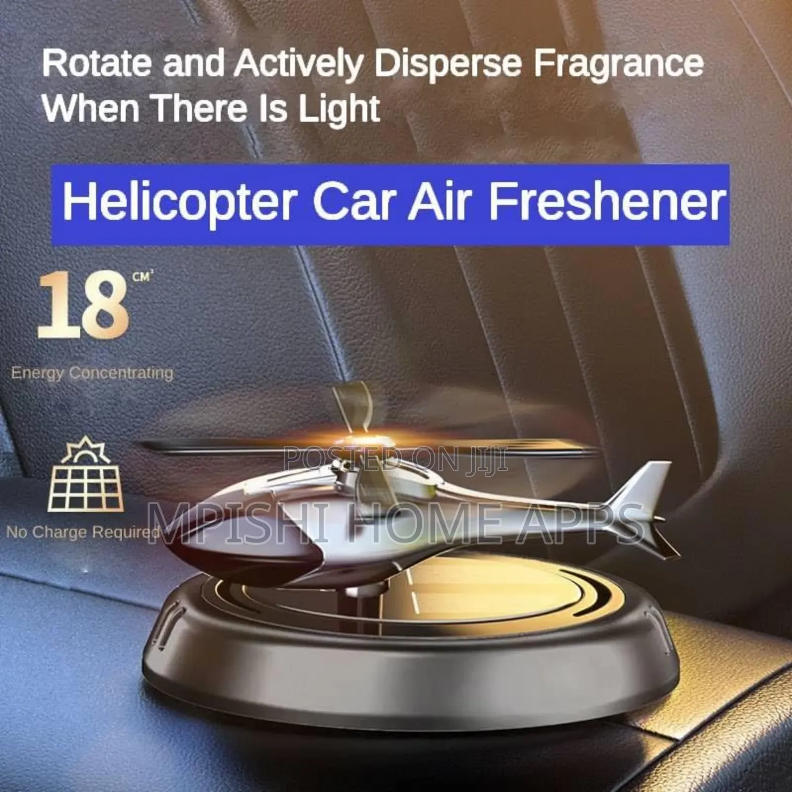 Solar Car Air Freshener Helicopter