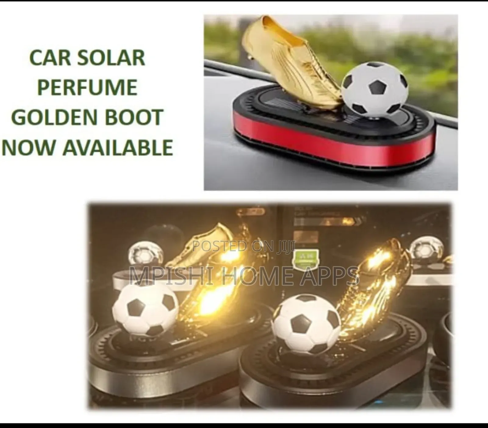Solar Car Air Freshener Golden Boot