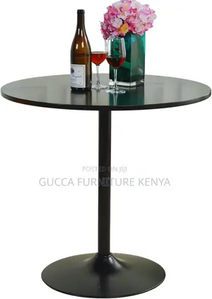 Dining Tables: Black Round Marble Living Room Dining Table