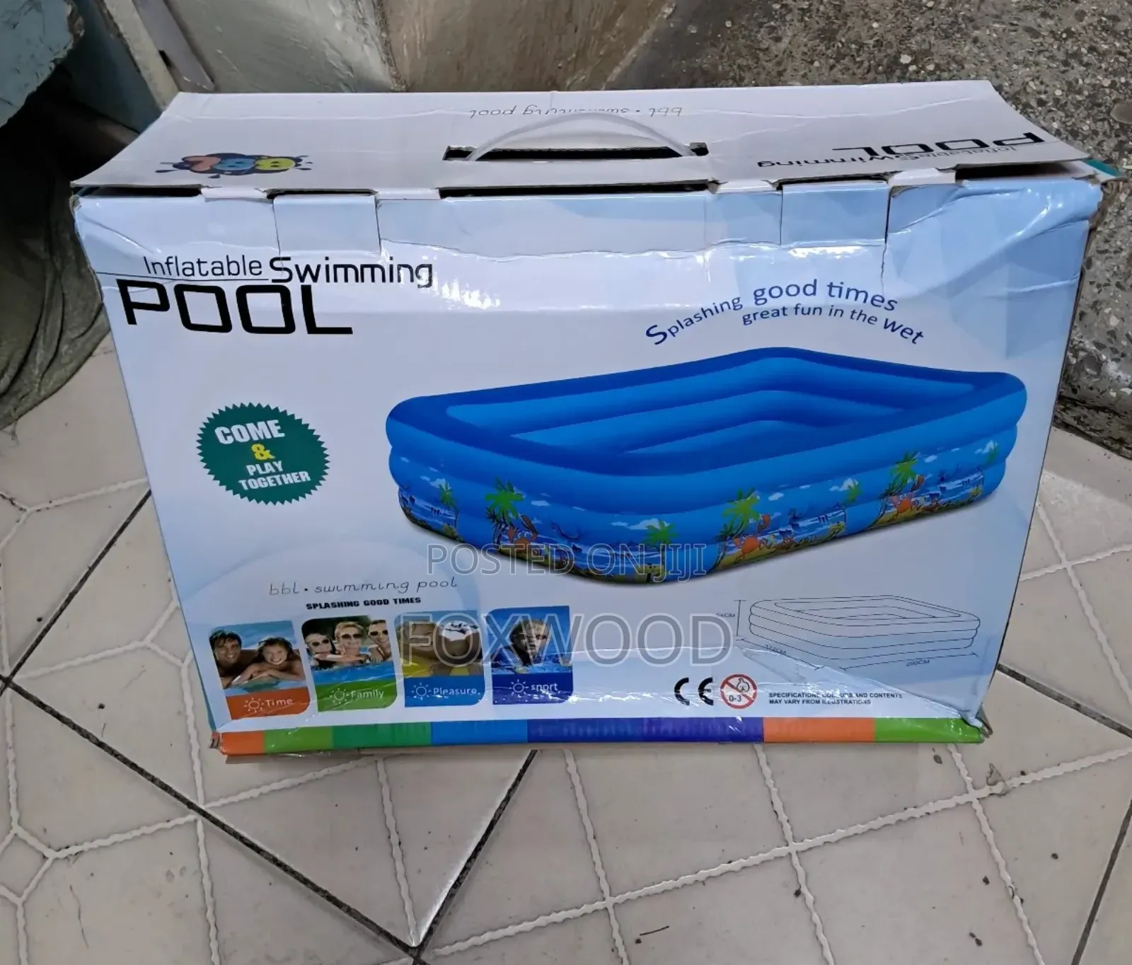 Extra Large Inflatable Pool + Frre Electric Pump