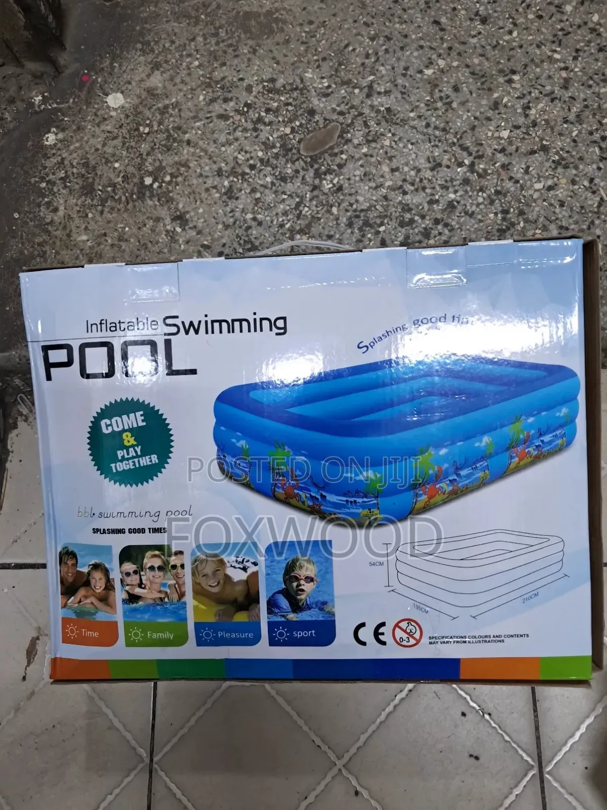 Extra Large Inflatable Pool + Frre Electric Pump